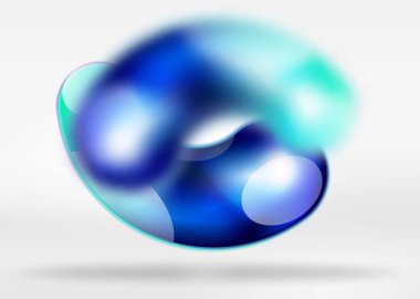 Dijital techno arka plan, gri 3d alan cam curvy balon