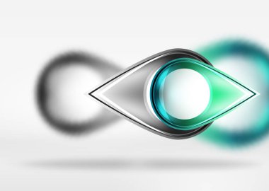 Arka plan, cam en az yuvarlak ve bulanık etkileri ile 3B alanda ok şekilleri