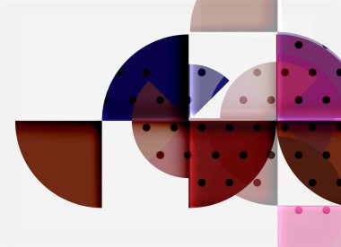 Siyah arka plan üzerine daire öğeleri