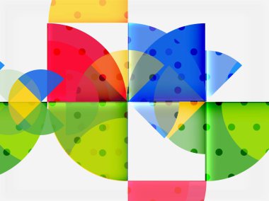 Siyah arka plan üzerine daire öğeleri