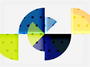 Siyah arka plan üzerine daire öğeleri