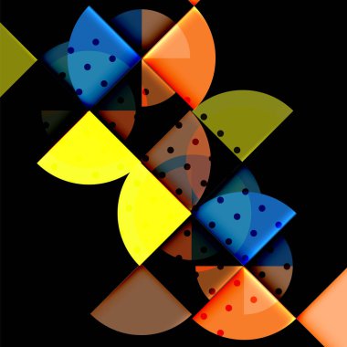 Geometrik daire soyut afiş