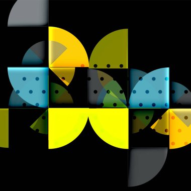 Geometrik daire soyut afiş