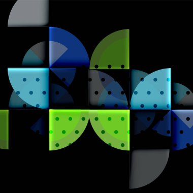 Geometrik daire soyut afiş