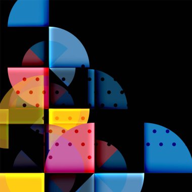 Geometrik daire soyut afiş