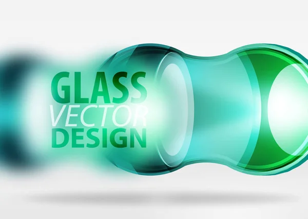 3d techno design bolha de vidro — Vetor de Stock