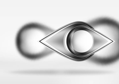 Arka plan, cam en az yuvarlak ve bulanık etkileri ile 3B alanda ok şekilleri