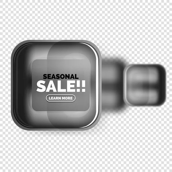 正方形の販売ボタン ラベル タグ — ストックベクタ