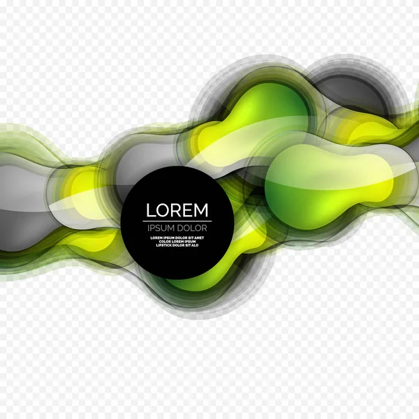 Modèle de conception moderne de forme ronde en verre, fond abstrait — Image vectorielle