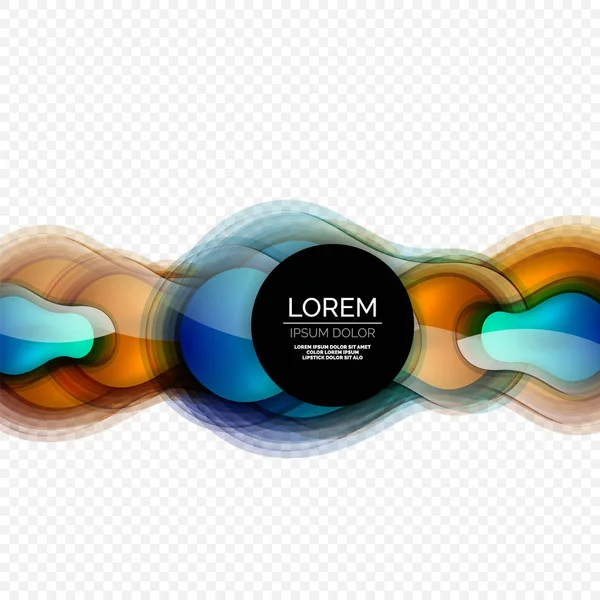 Glass round shape modern design template, abstract background — Stock Vector