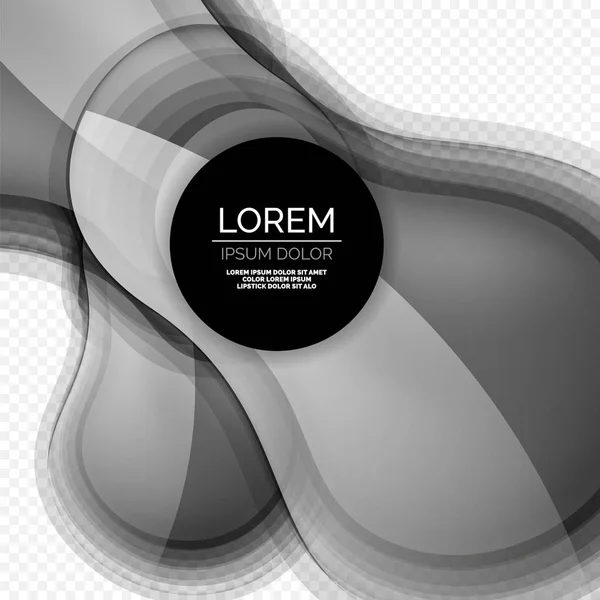 Modèle de conception moderne de forme ronde en verre, fond abstrait — Image vectorielle