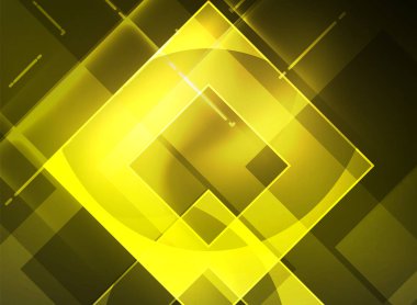 Karanlık, dijital arka plan parlayan kareler