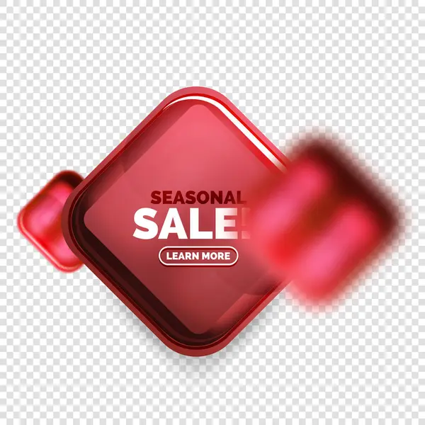 正方形の販売ボタン ラベル タグ — ストックベクタ