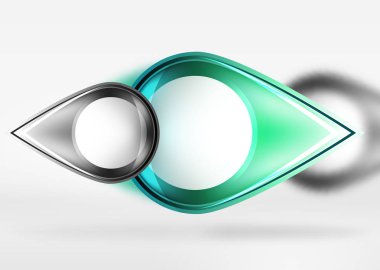 Arka plan, cam en az yuvarlak ve bulanık etkileri ile 3B alanda ok şekilleri