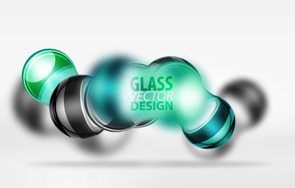 3d techno vidrio burbuja diseño — Archivo Imágenes Vectoriales
