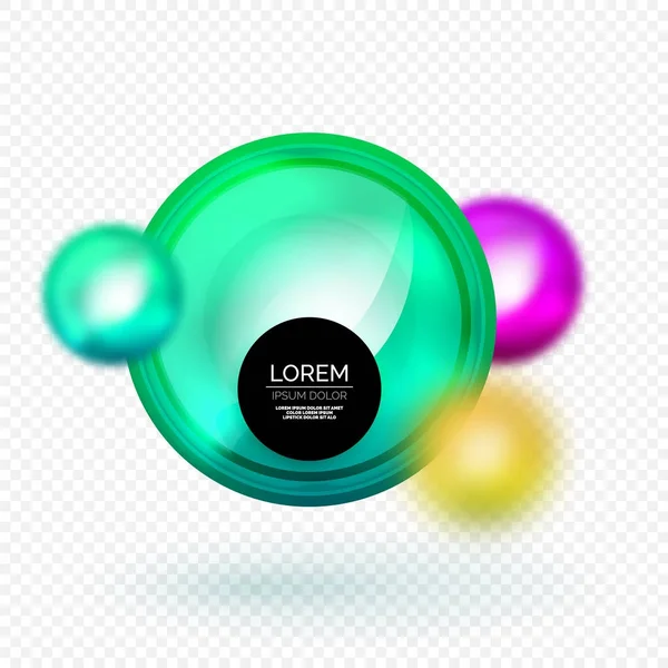 Sphere 3d vector banner — Stock Vector