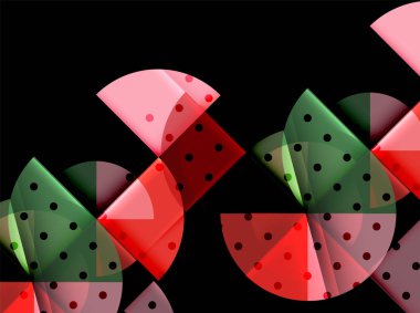 Siyah arka plan üzerine daire öğeleri