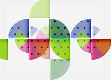 Siyah arka plan üzerine daire öğeleri