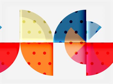 Siyah arka plan üzerine daire öğeleri