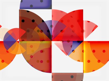 Siyah arka plan üzerine daire öğeleri