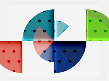 Siyah arka plan üzerine daire öğeleri