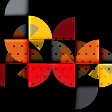 Geometrik daire soyut afiş