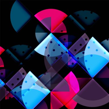 Geometrik daire soyut afiş