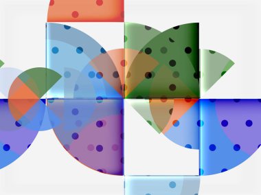 Geometrik daire soyut afiş