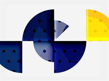 Geometrik daire soyut afiş