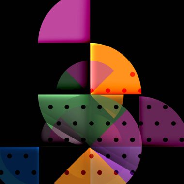 Geometrik daire soyut afiş