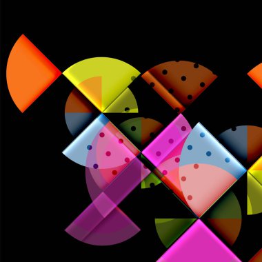 Geometrik daire soyut afiş