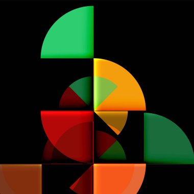 Geometrik daire soyut afiş