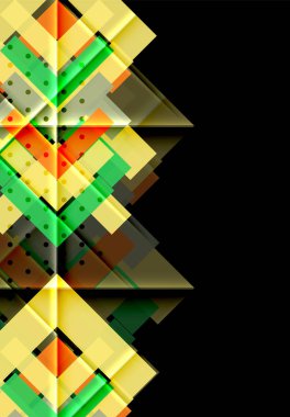 Siyah arka plan üzerinde renkli oklar