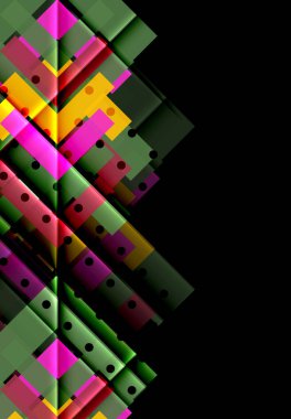 Siyah arka plan üzerinde renkli oklar