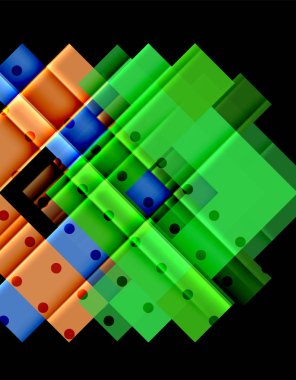 Siyah arka plan üzerinde renkli oklar