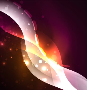 Parlayan dalga, duman tasarım dalgalı çizgiler vektör