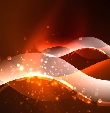 Parlayan dalga, duman tasarım dalgalı çizgiler vektör