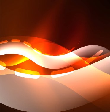 Parlayan dalga, duman tasarım dalgalı çizgiler vektör