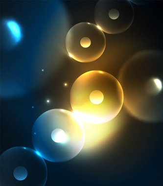 Dijital arka plan bulanık parlayan daire