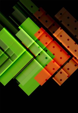 Siyah arka plan üzerinde renkli oklar