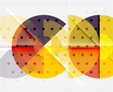 Siyah arka plan üzerine daire öğeleri