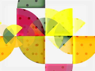 Siyah arka plan üzerine daire öğeleri