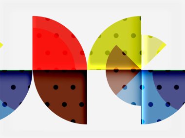 Siyah arka plan üzerine daire öğeleri