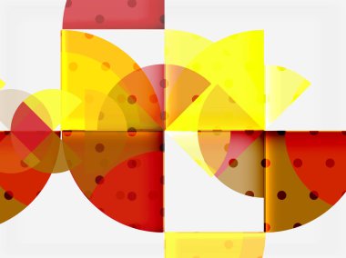 Siyah arka plan üzerine daire öğeleri