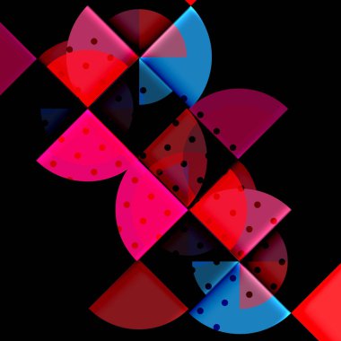 Geometrik daire soyut afiş