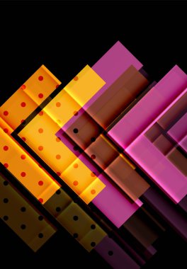 Siyah arka plan üzerinde renkli oklar