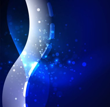 Parlayan dalga, duman tasarım dalgalı çizgiler vektör