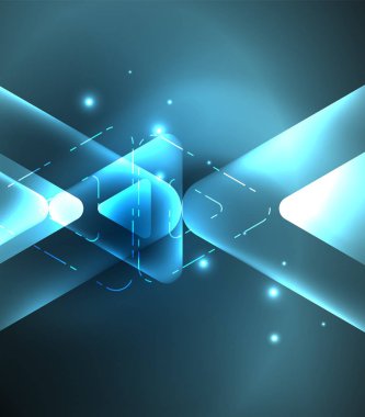 Karanlık alan Tasarım arka plan parlak parlak üçgenler cam