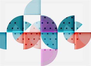 Siyah arka plan üzerine daire öğeleri