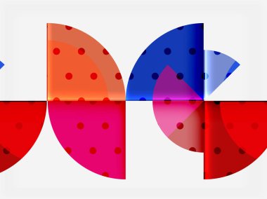 Siyah arka plan üzerine daire öğeleri